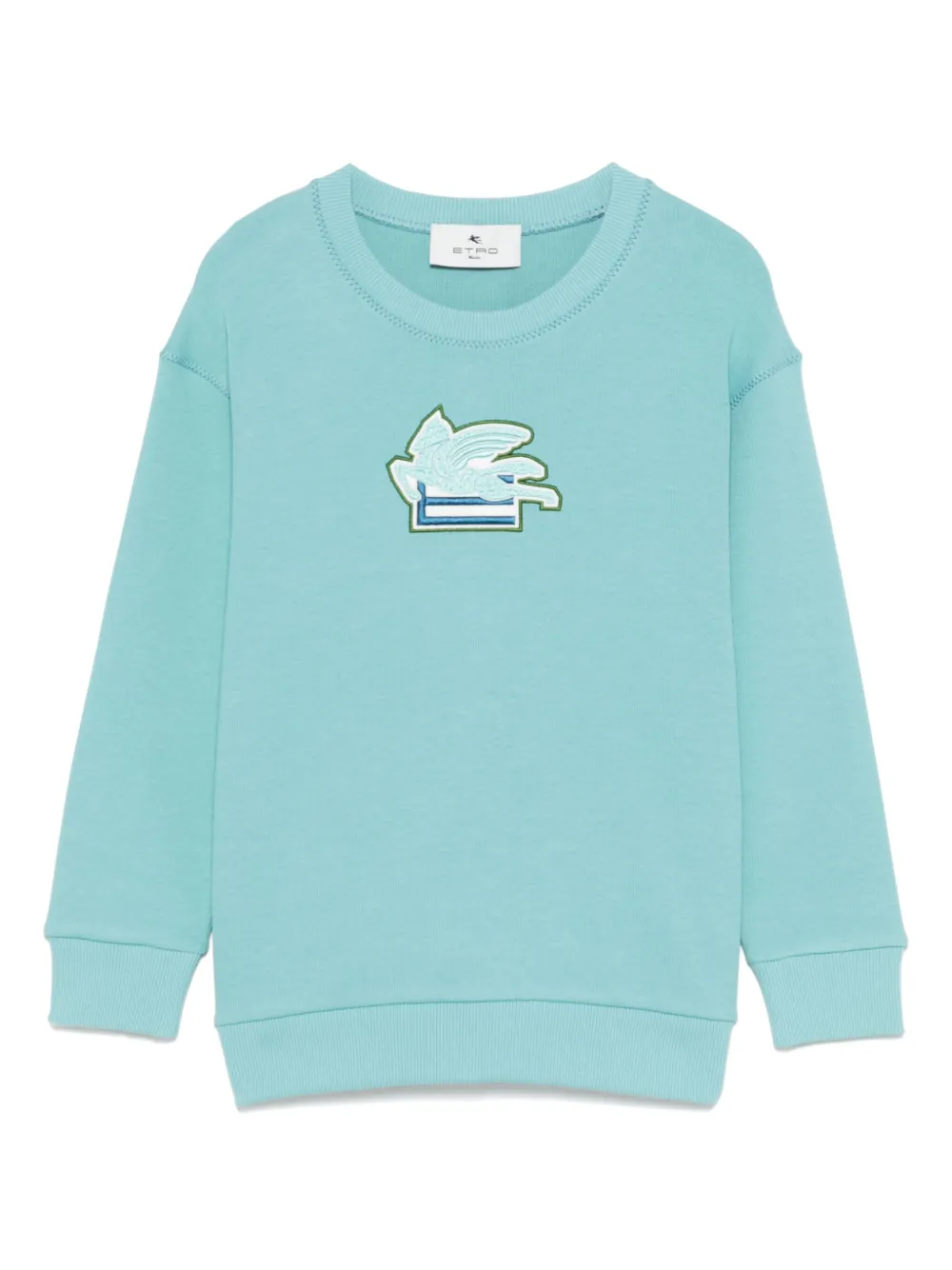 ETRO KIDS Sweater met Pegaso patroon Blauw