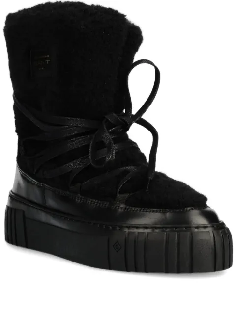 Gant shearling-embellished platform boots