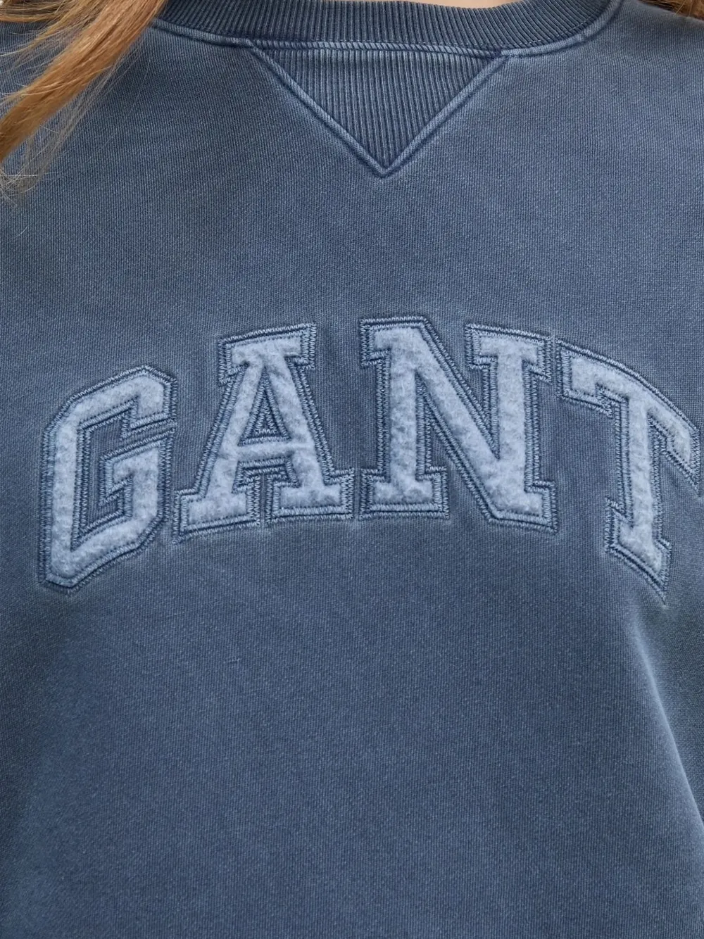 Gant Logo-patch Sweatshirt In Blue