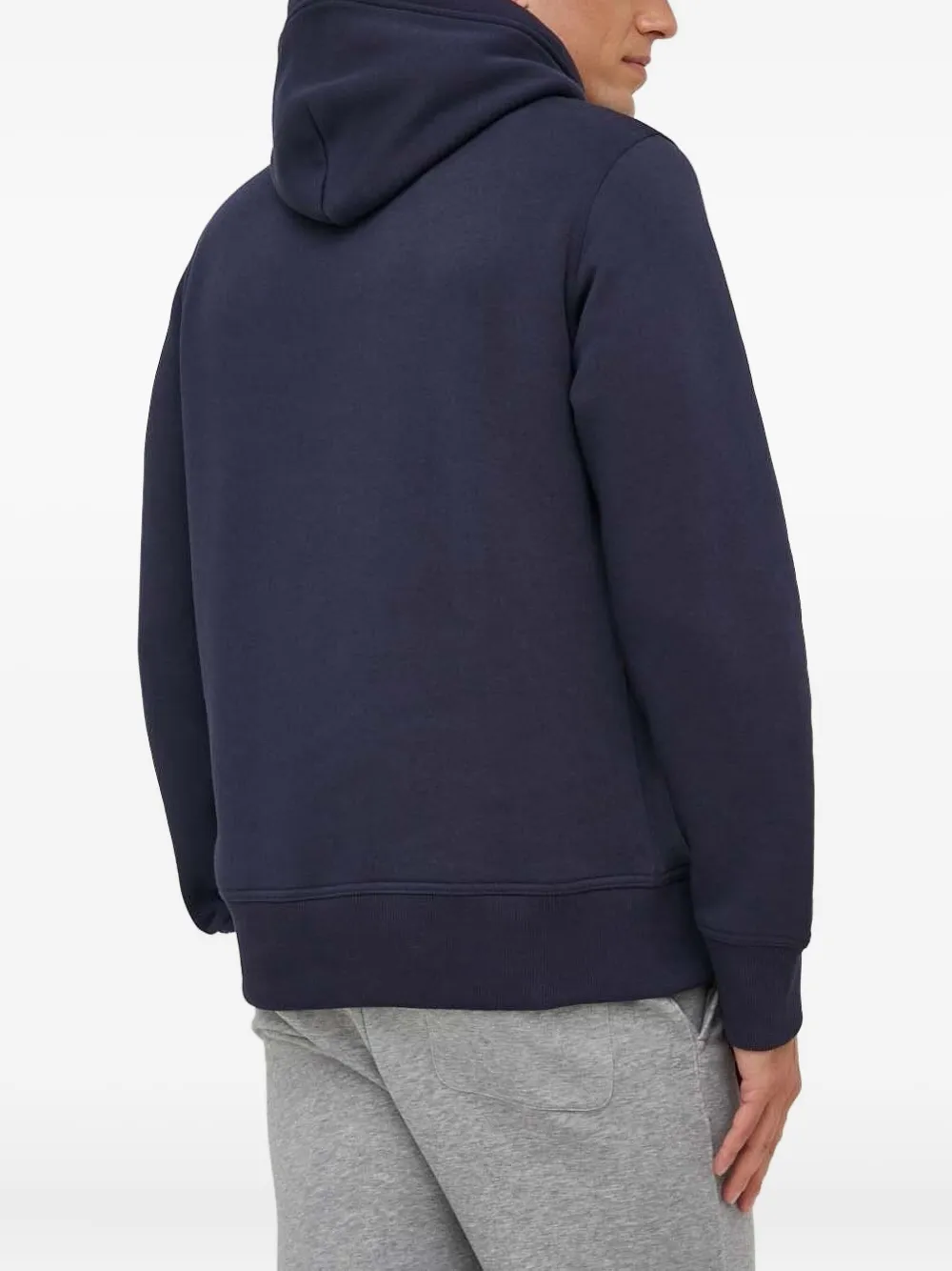 Gant Hoodie met geborduurd logo Blauw