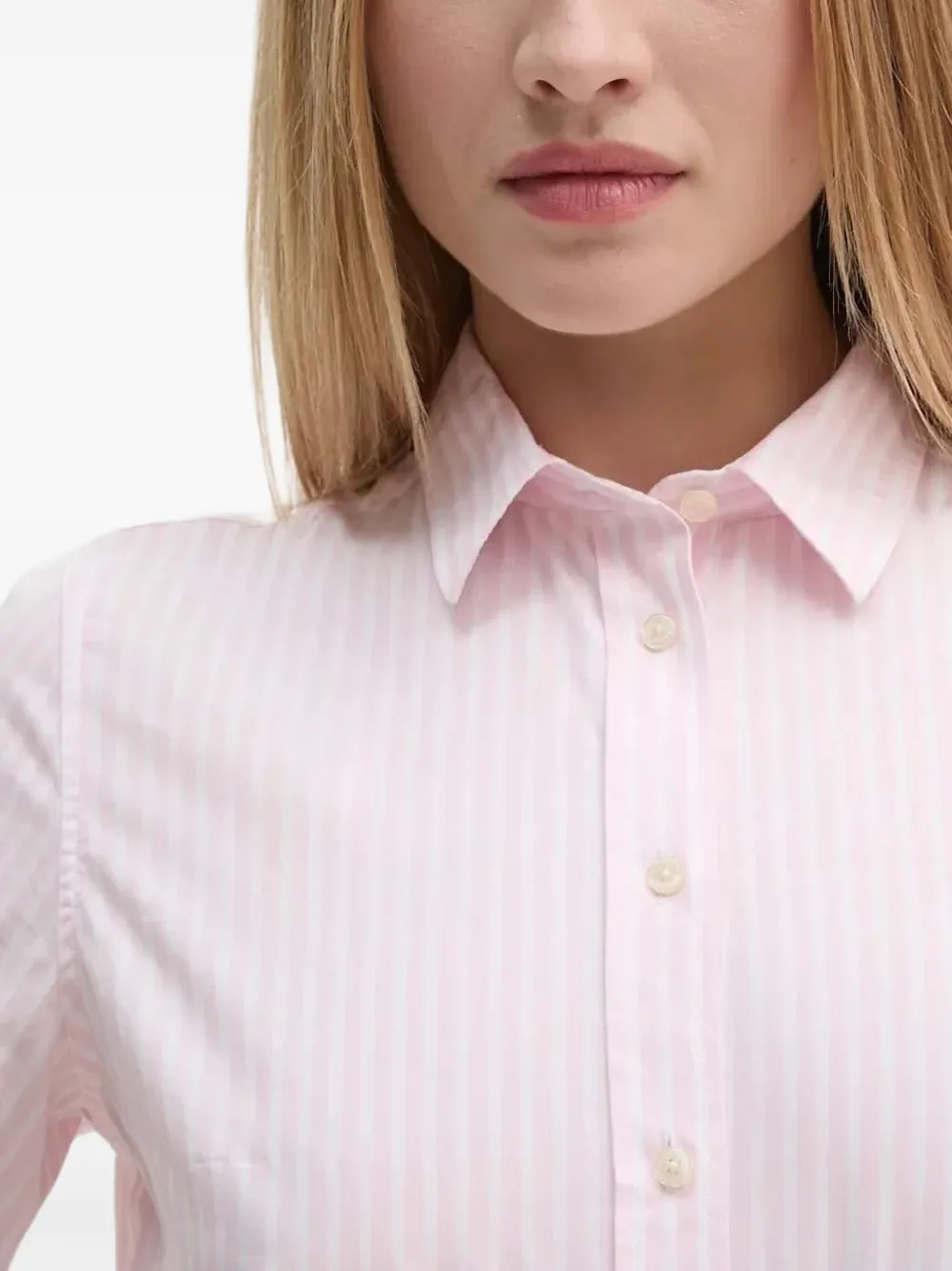 Gant Gestreept katoenen blouse Roze