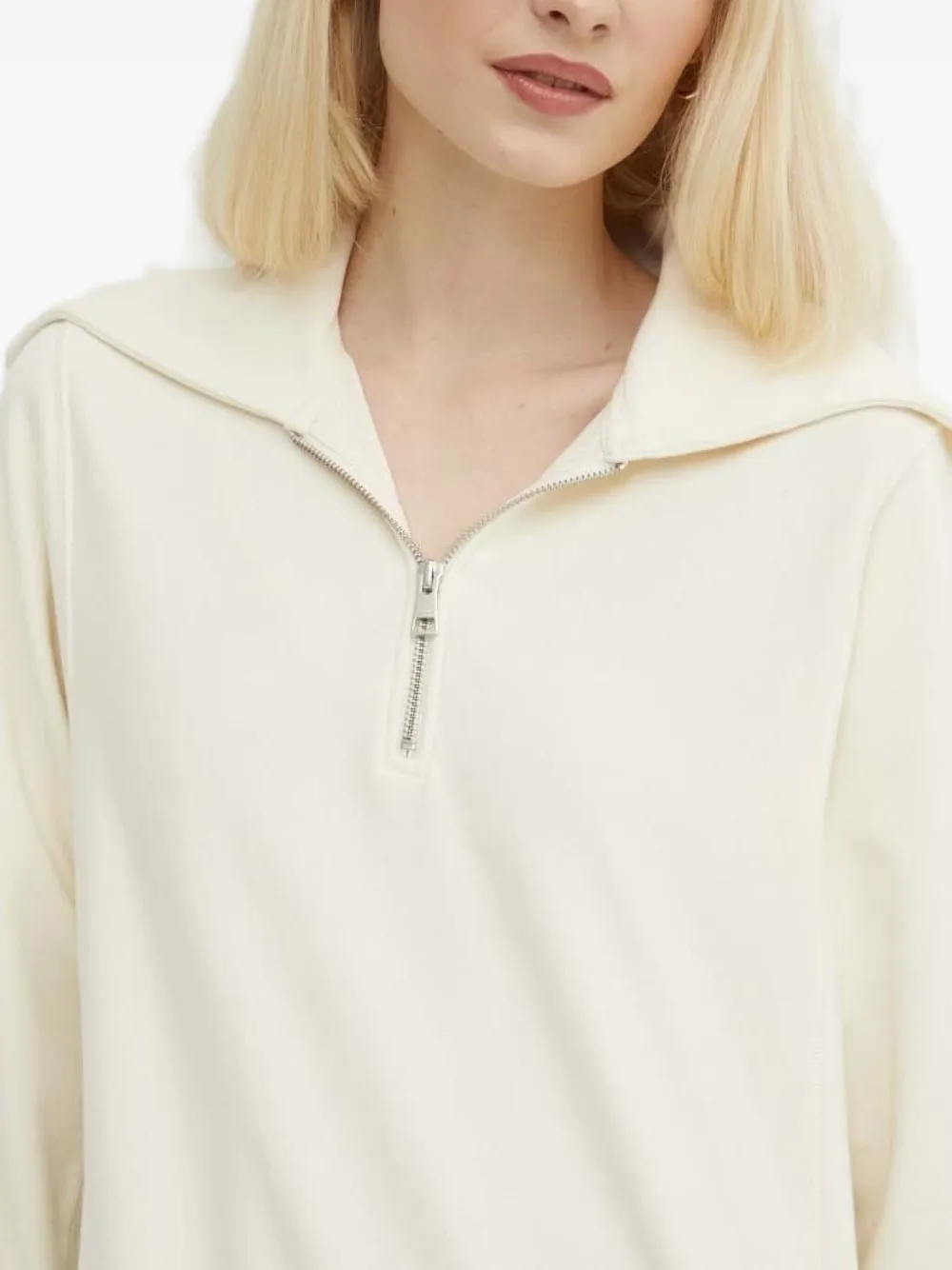 Gant Sweater met halve rits Beige