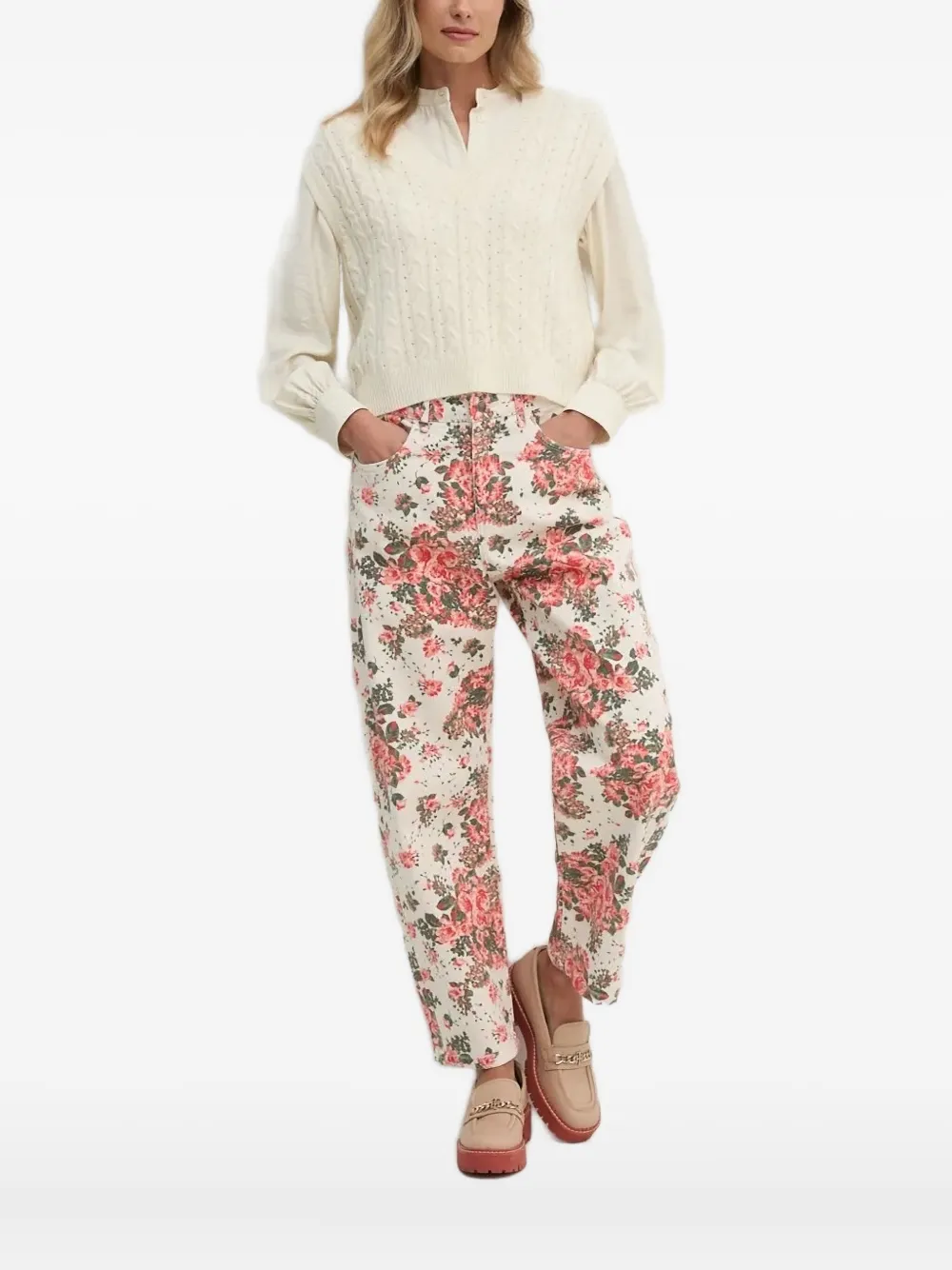 Gant Long-sleeve Blouse In Neutral