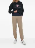 Gant logo-lettering hoodie - Black