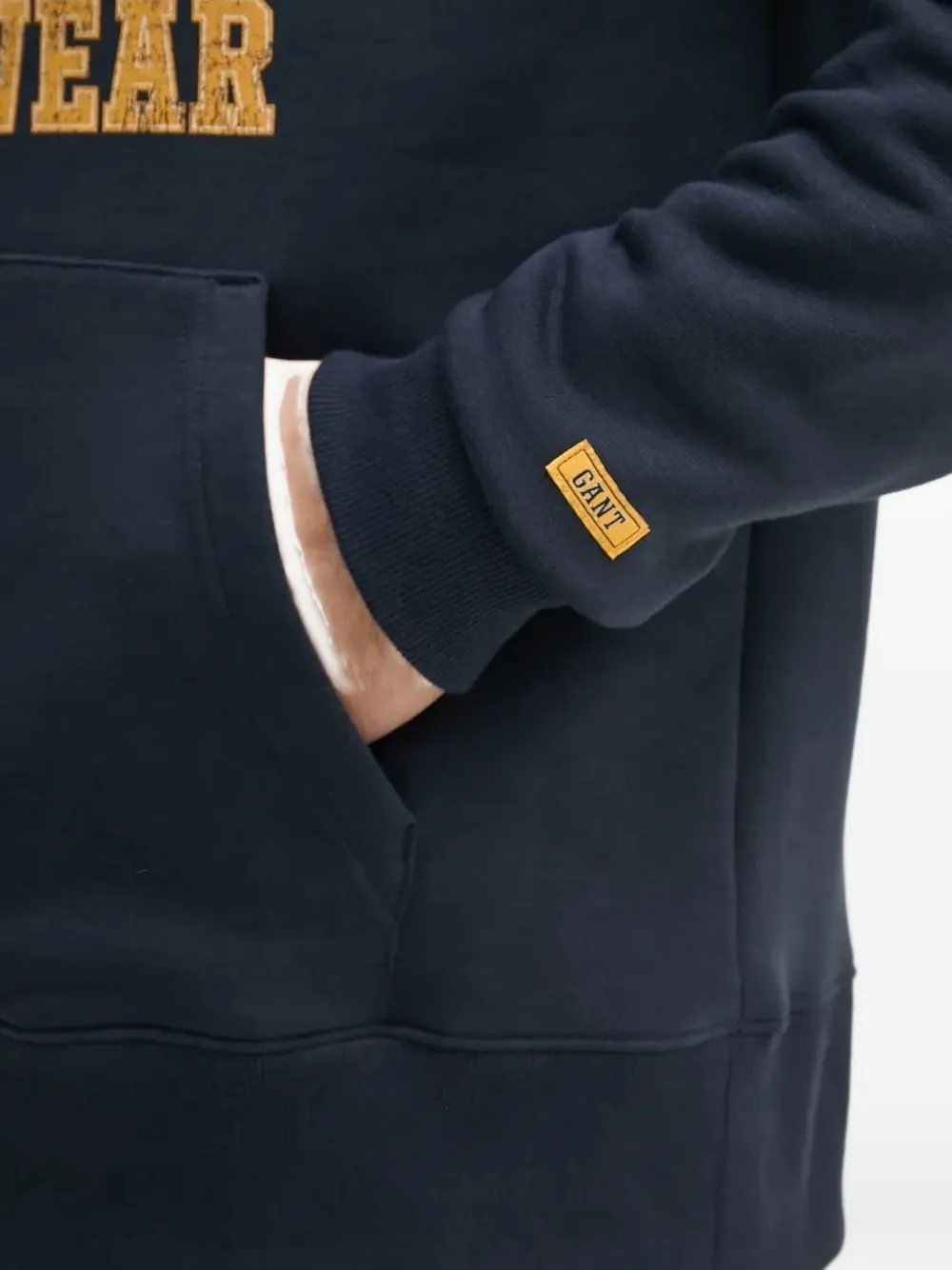 Gant Hoodie met logoprint Blauw