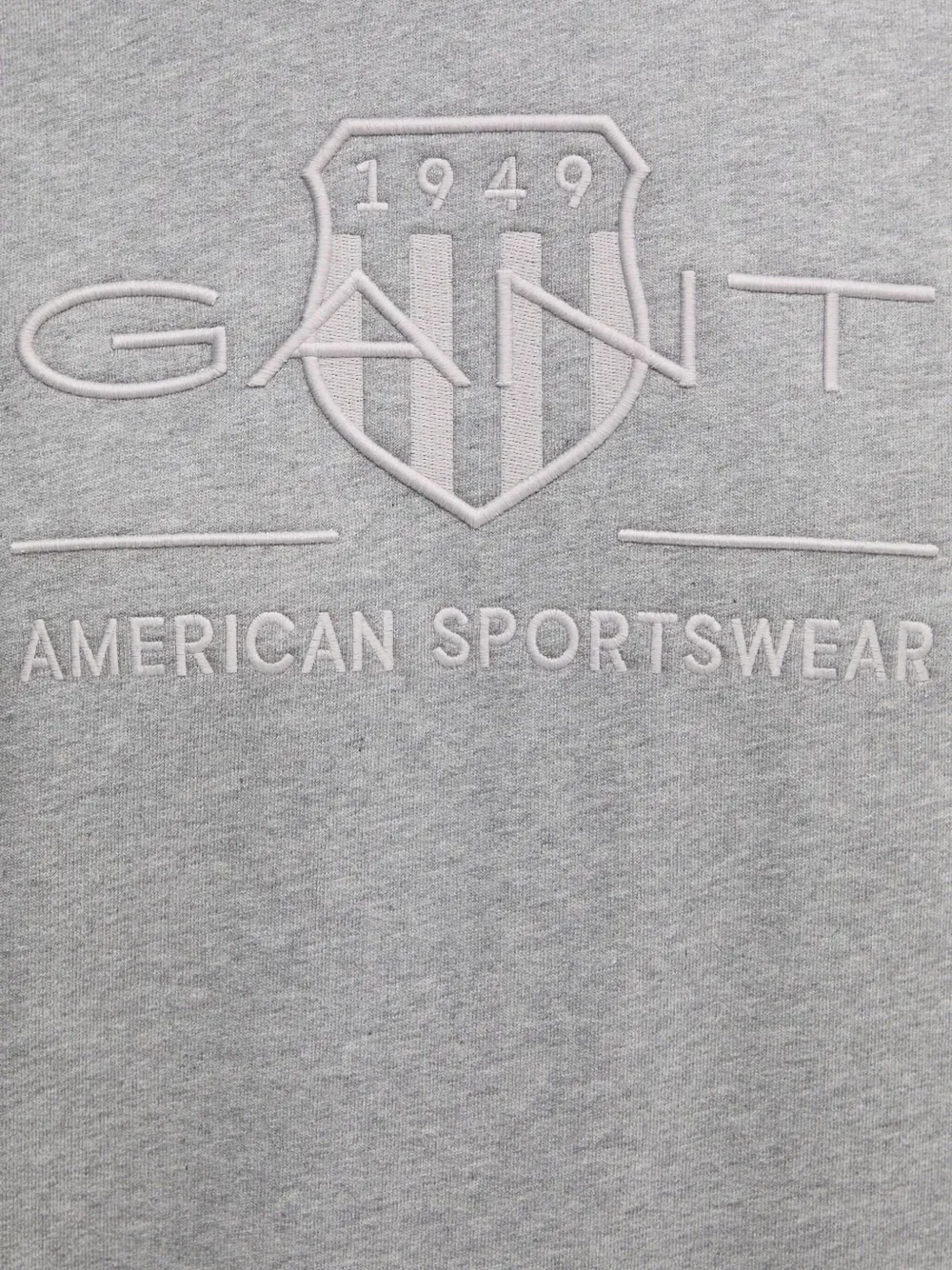 Gant Sweater met geborduurd logo Grijs