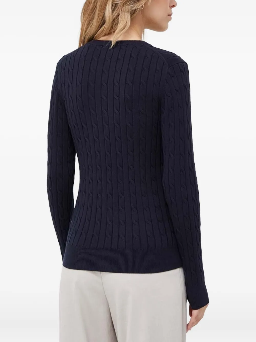 Gant Kabelgebreide trui Blauw