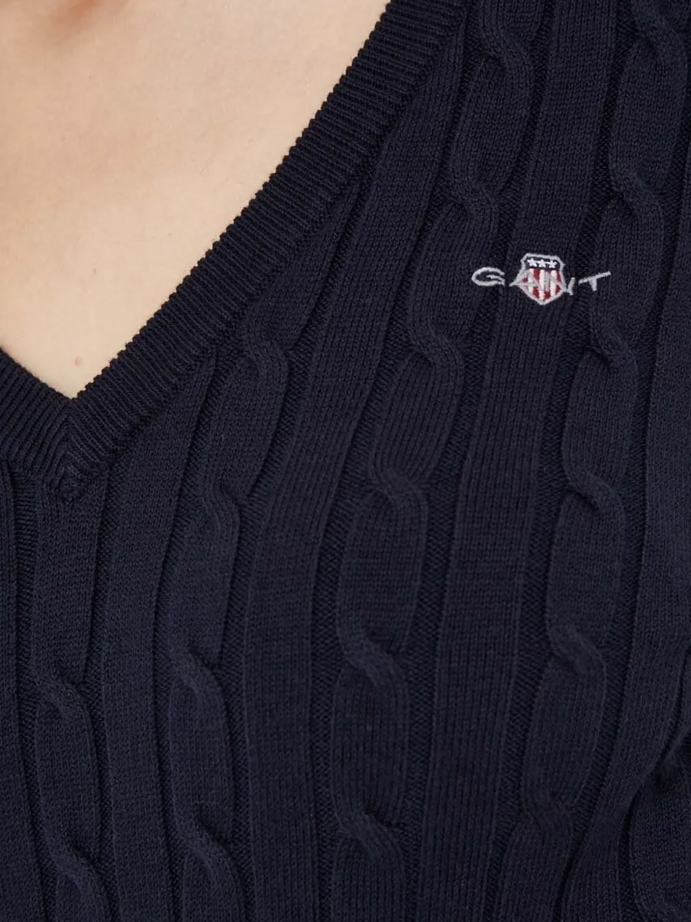 Gant Kabelgebreide trui Blauw