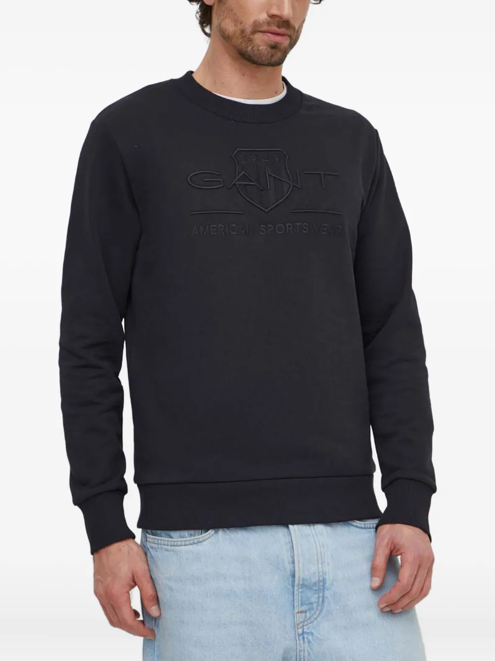 Gant logo-embroidered crew-neck sweatshirt | Image 1