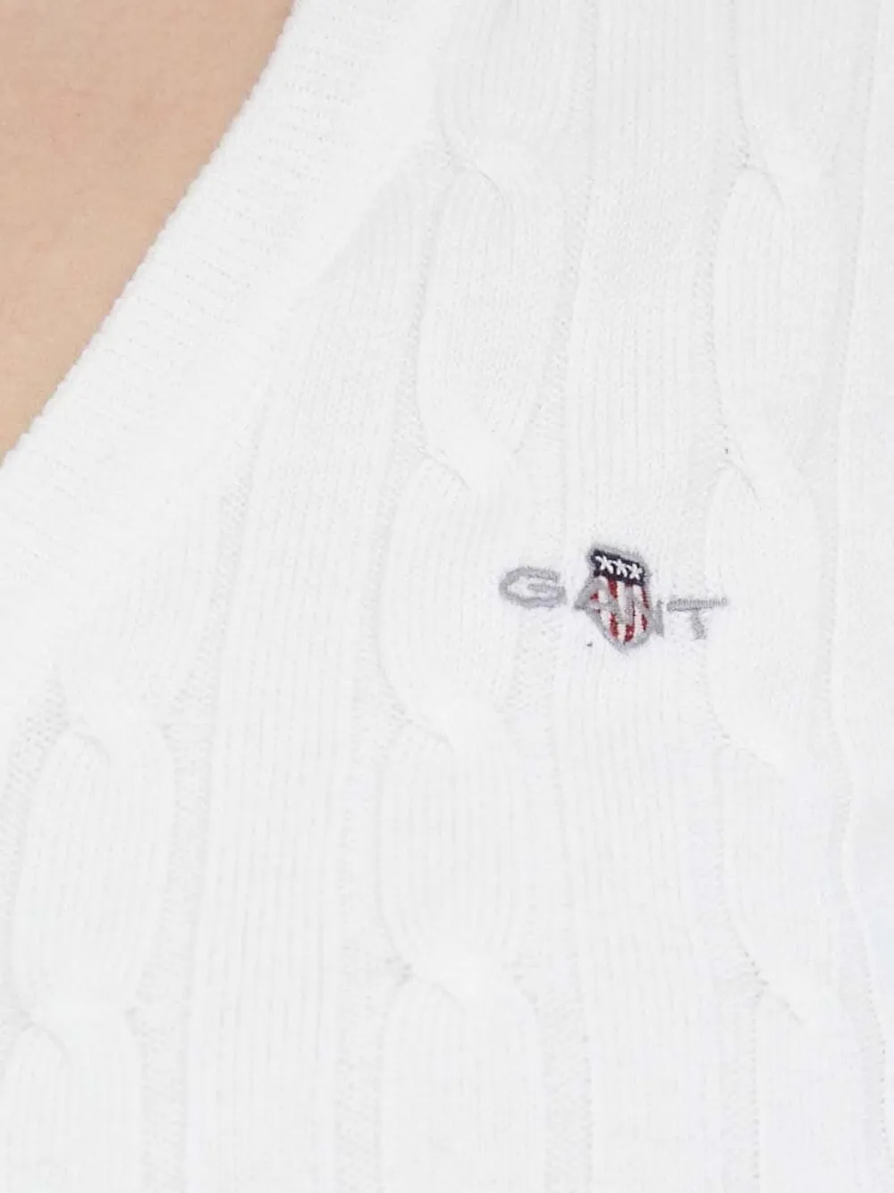 Gant Trui met V-hals Wit