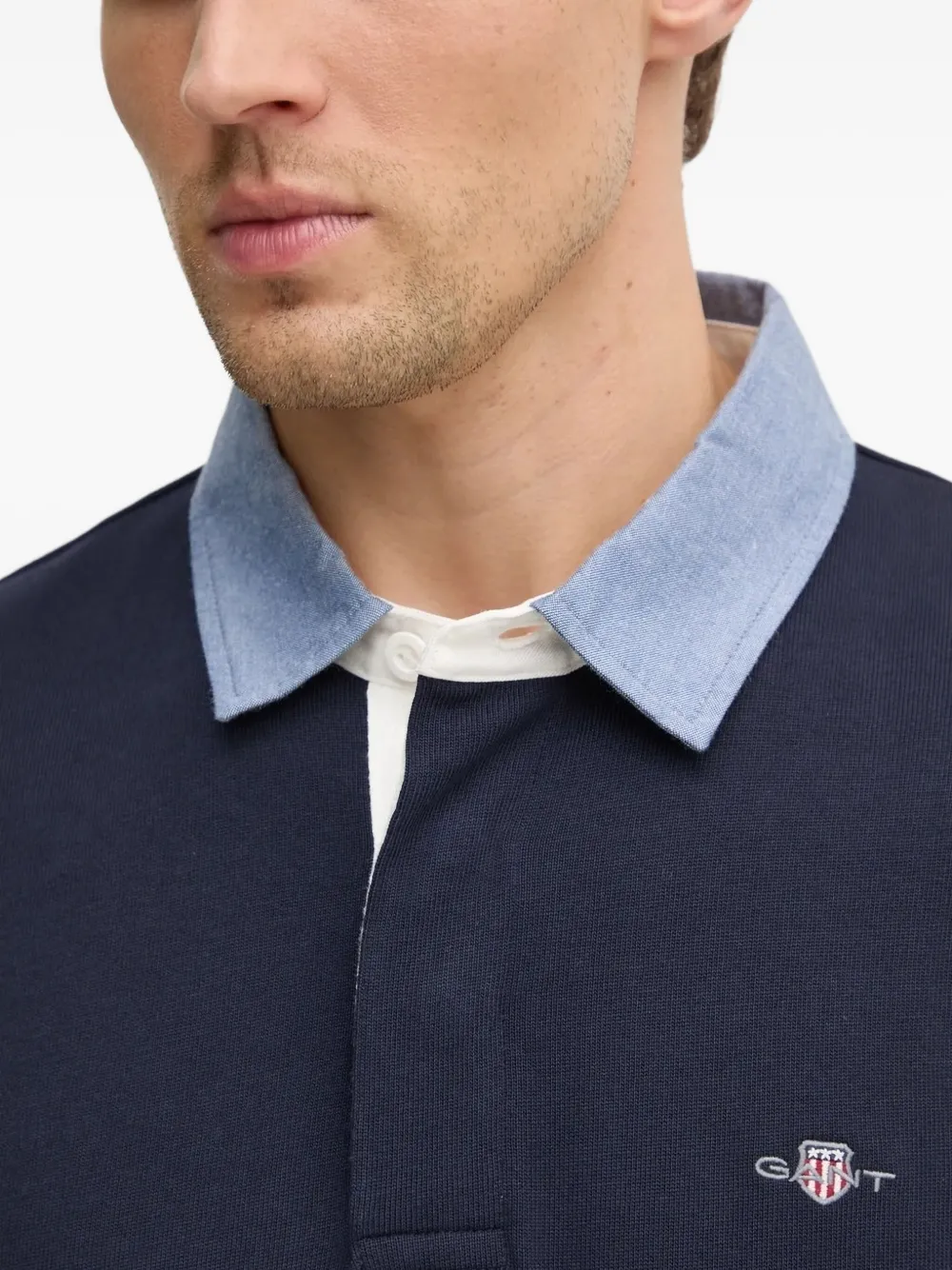 Gant Poloshirt met lange mouwen Blauw