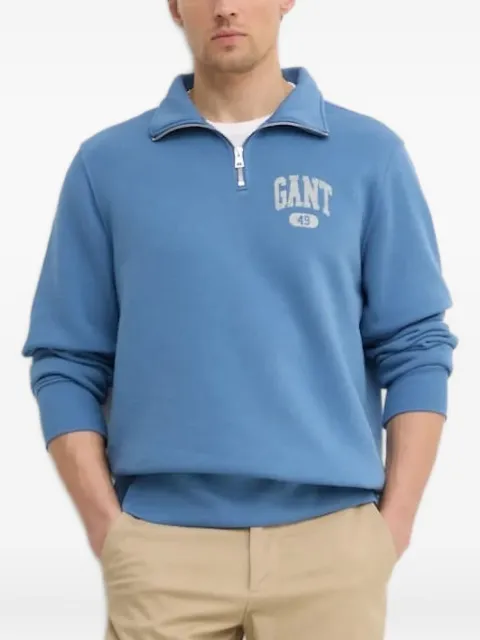 Gant half-zip logo-print sweatshirt
