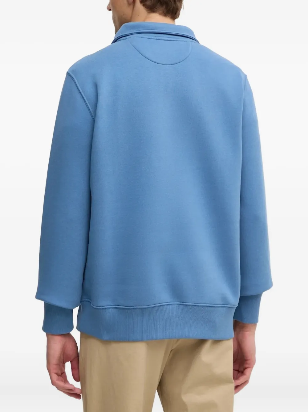 Gant half-zip logo-print sweatshirt - Blauw