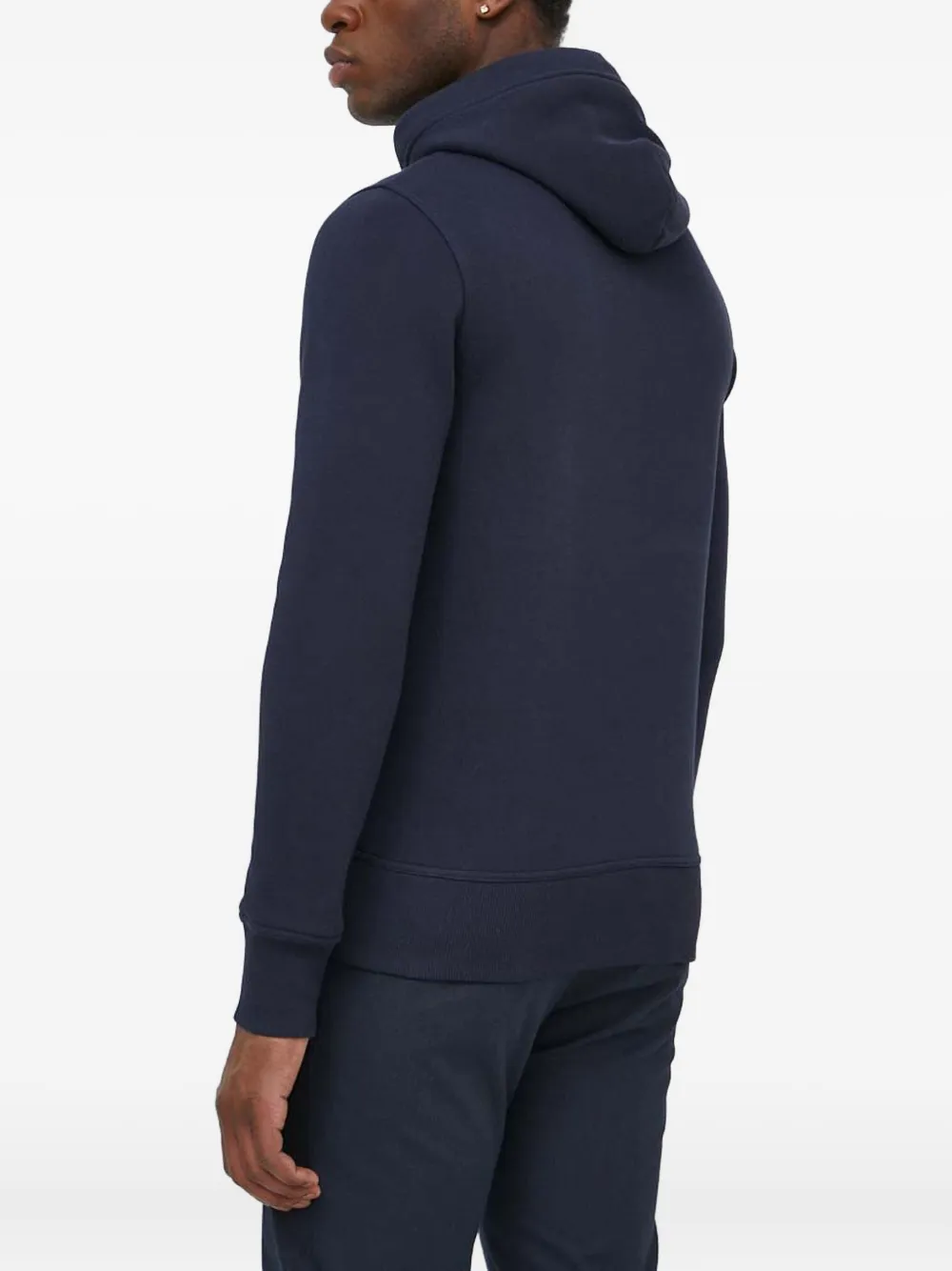 Gant Hoodie met geborduurd logo Blauw
