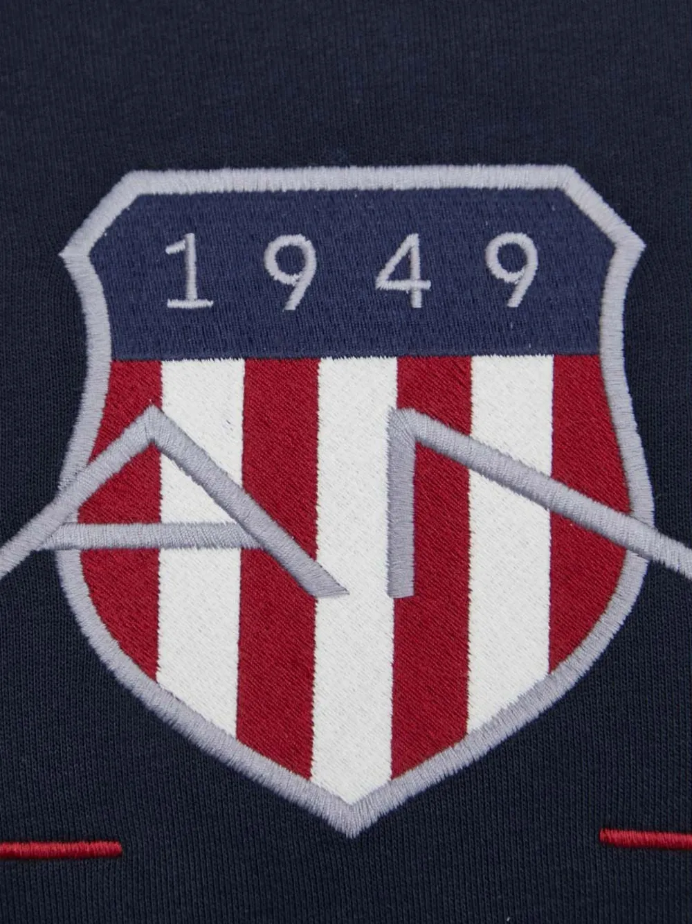 Gant Hoodie met geborduurd logo Blauw