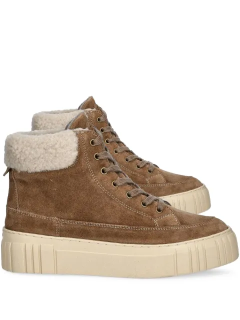 Gant bottines à détail en peau lainée