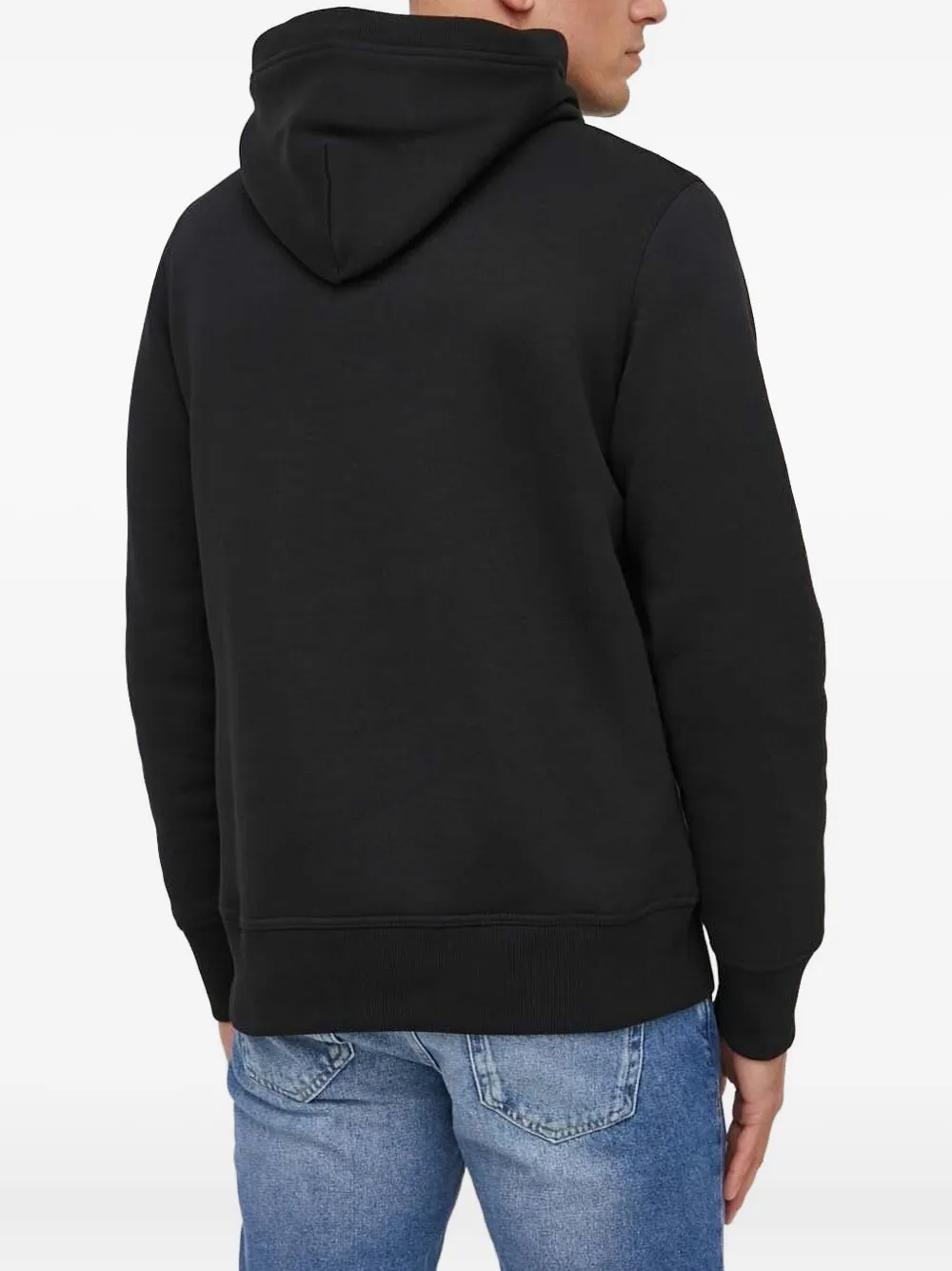 Gant Hoodie met logo Zwart