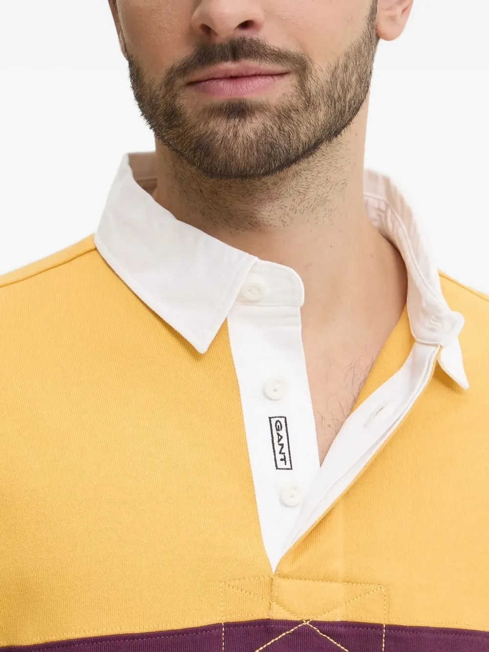 Gant Gestreept rugbyshirt Geel