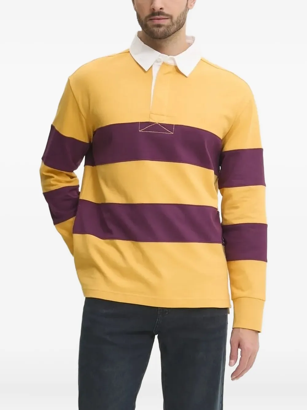 Gant Gestreept rugbyshirt Geel