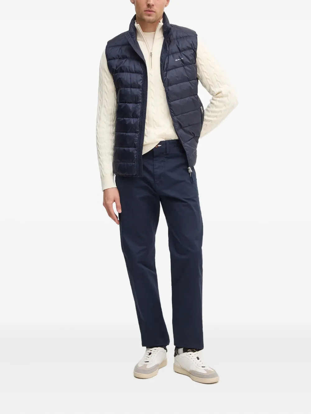 Gant Kabelgebreide trui - Beige