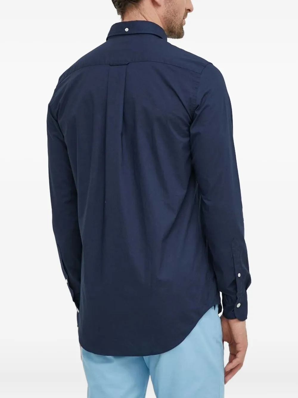 Gant logo-embroidered shirt - Blauw