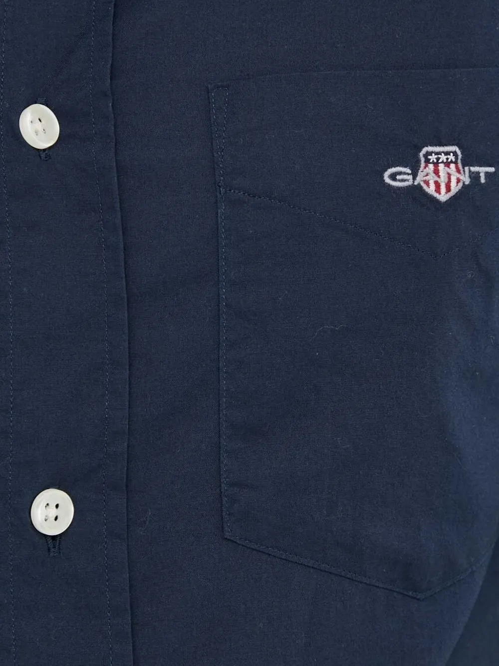 Gant Overhemd met geborduurd logo Blauw