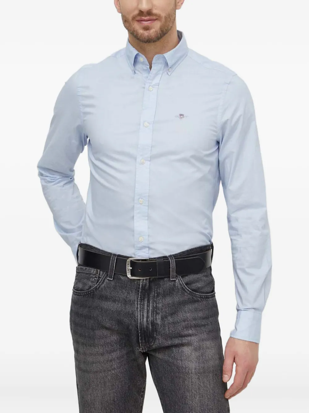 Gant logo-embroidered shirt | Blue | Image 1