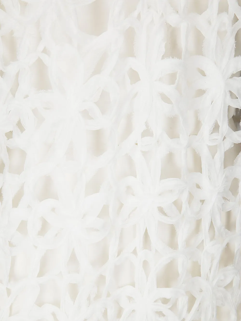 Stefano Mortari Floral Embroidered Top With Net-like Effect In White