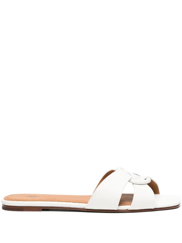 Polo Ralph Lauren Leather Sandals White FARFETCH IN