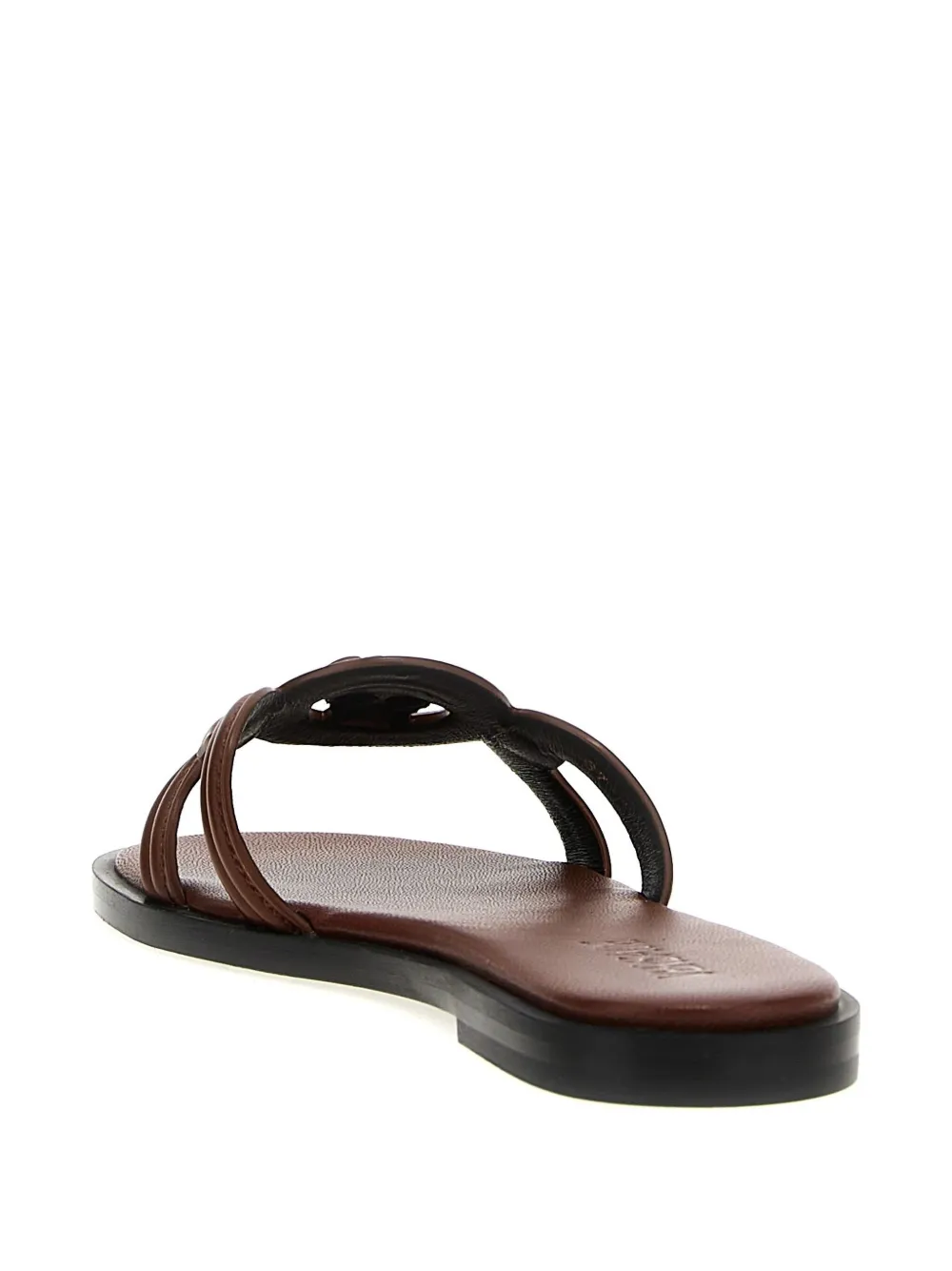 Versace Medusa Sandals In Brown