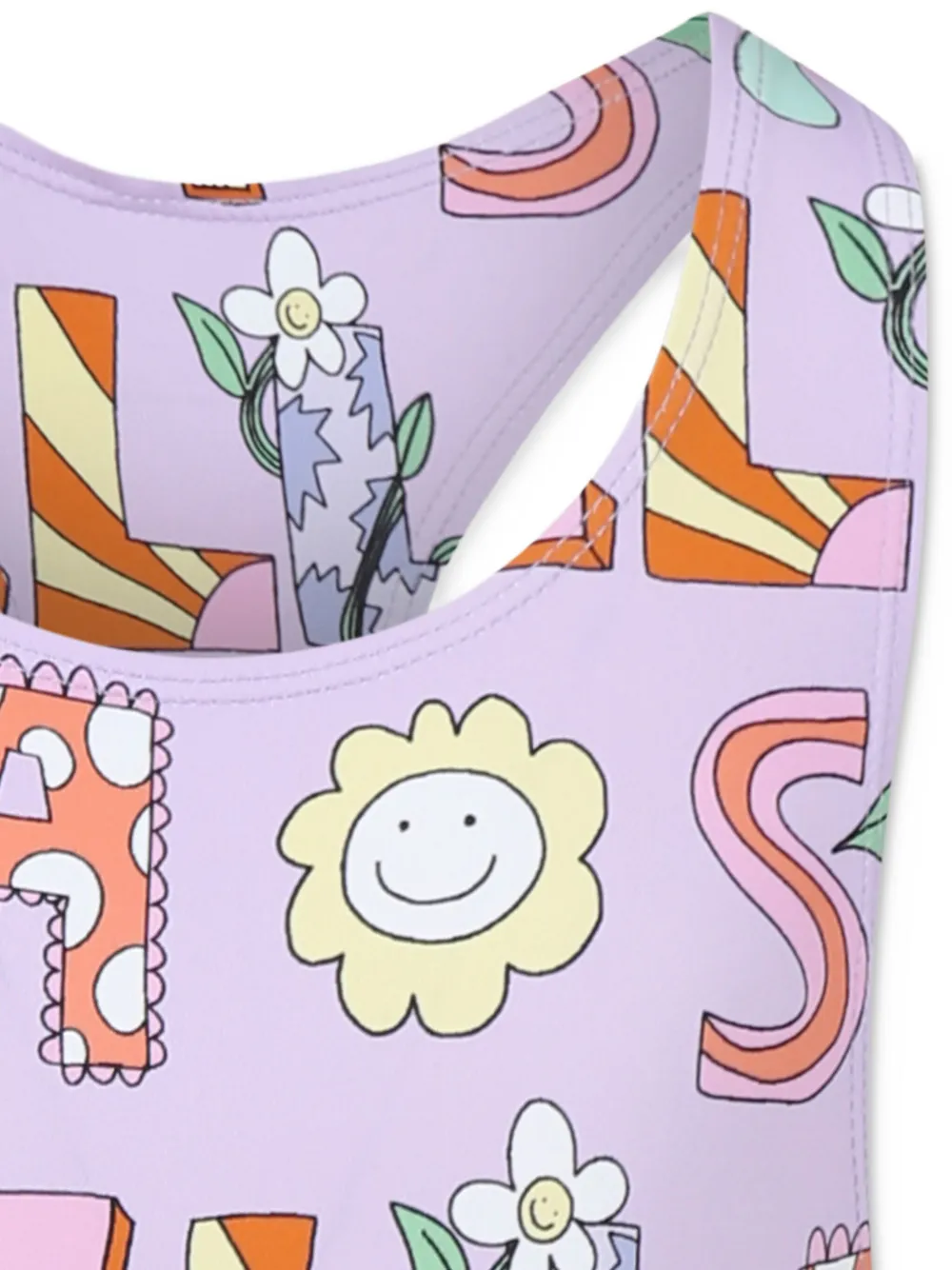 Stella McCartney Kids Badpak met letterprint Paars