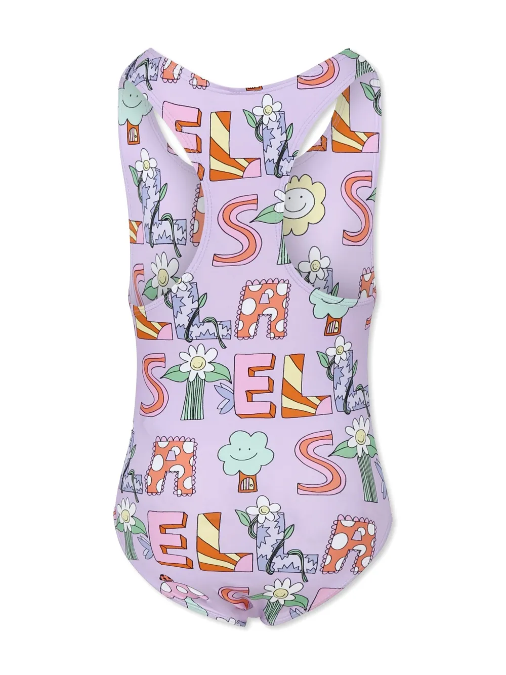 Stella McCartney Kids Badpak met letterprint Paars