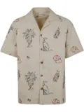 Drôle De Monsieur printed shirt - Neutrals