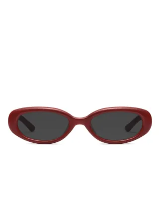 Maison Margiela x Gentle Monster oval-frame Sunglasses | Red