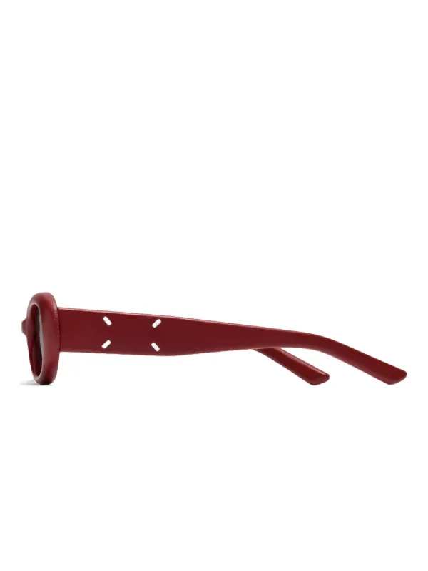 Maison Margiela x Gentle Monster oval-frame Sunglasses | Red