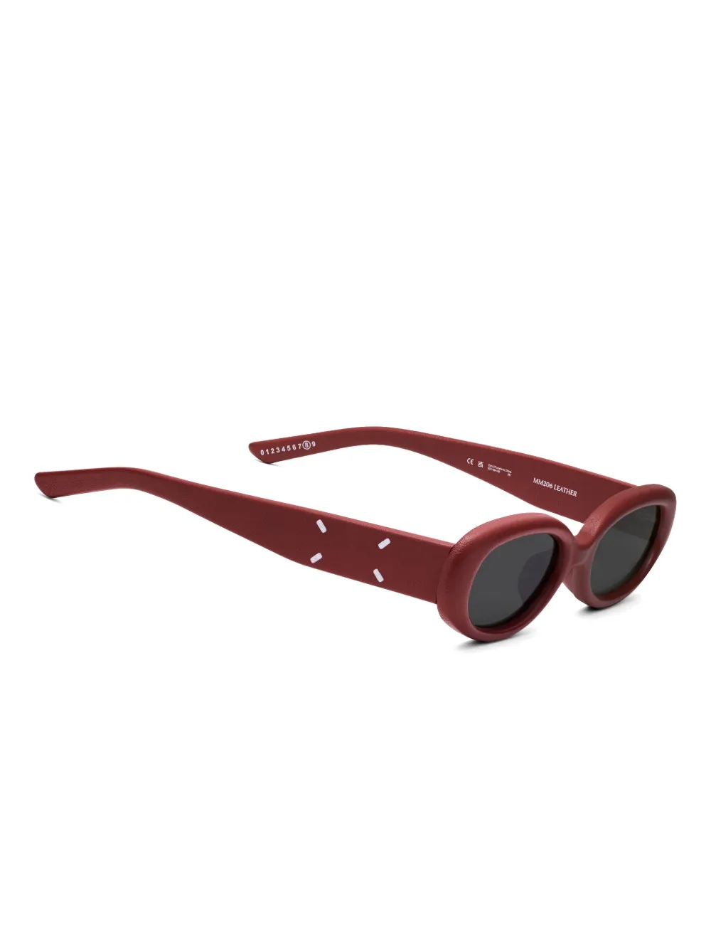 Maison Margiela x Gentle Monster zonnebril met vierkant montuur Rood