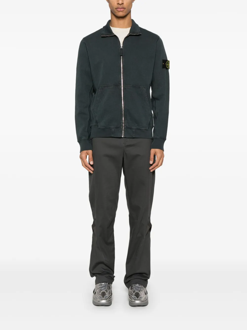 Stone Island Vest met Compass-logopatch - Grijs