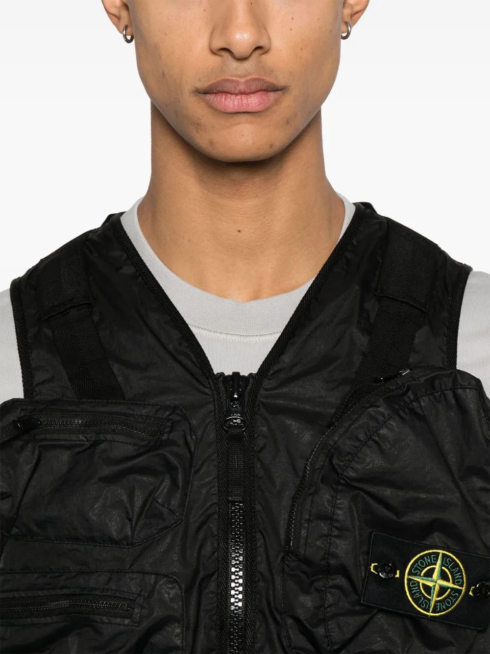 Stone Island Membrana 3L TC bodywarmer Zwart