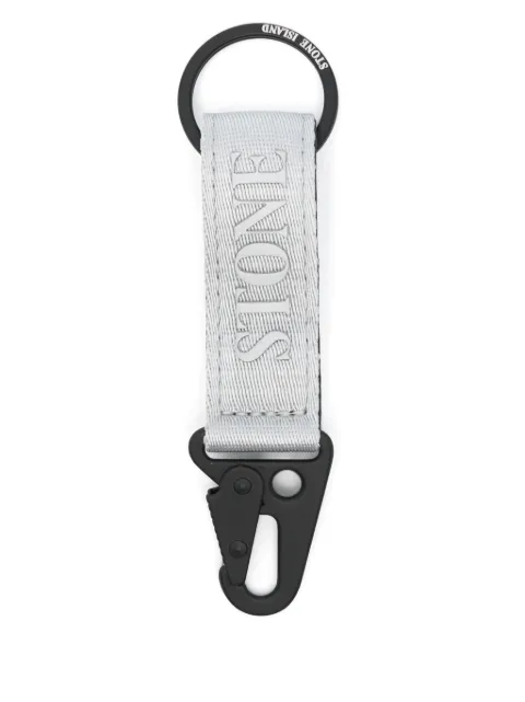 Stone Island logo-appliqué keyring  