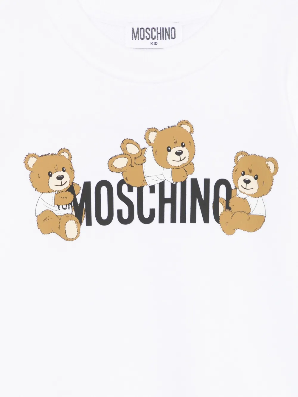 Moschino Kids Sweater met teddybeerprint Wit