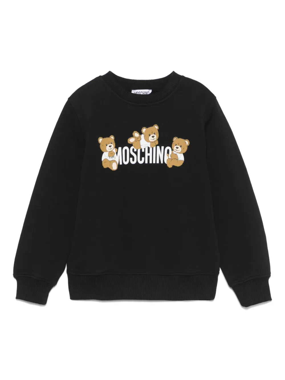 Moschino Kids Sweater met teddybeerprint Zwart