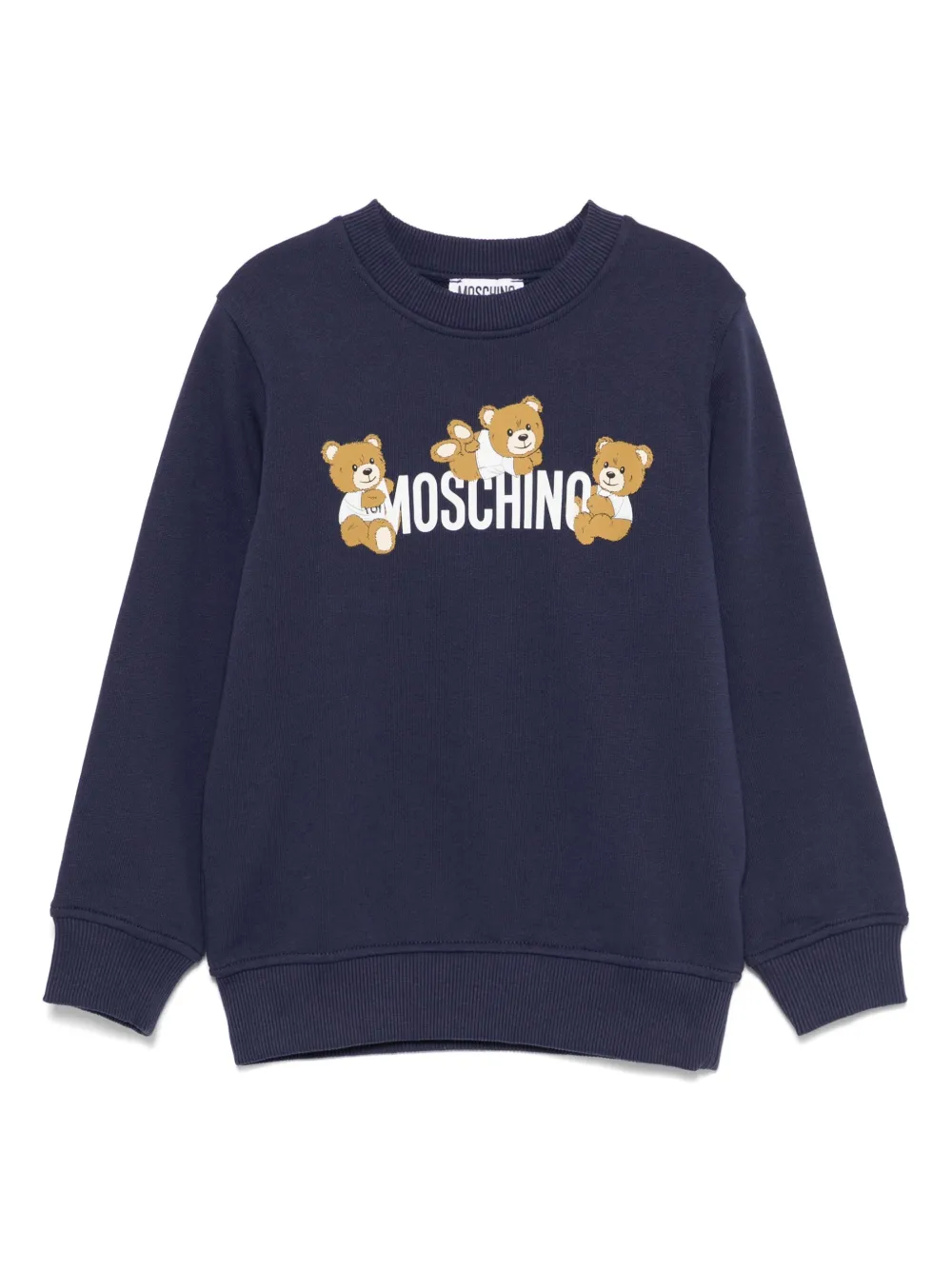 Moschino Kids Sweater met teddybeerprint Blauw