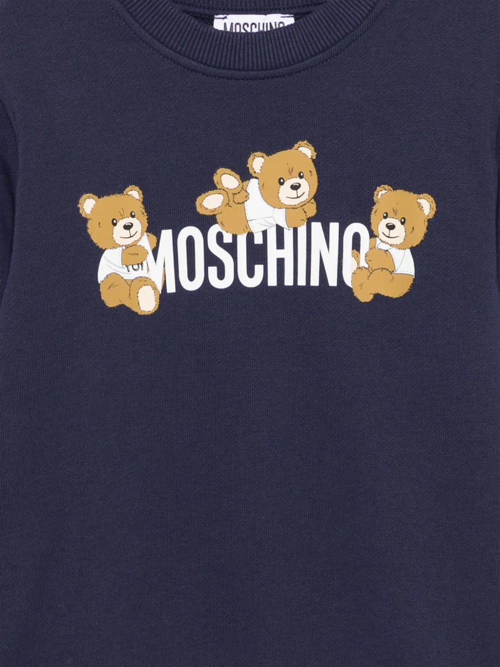Moschino Kids Sweater met teddybeerprint Blauw