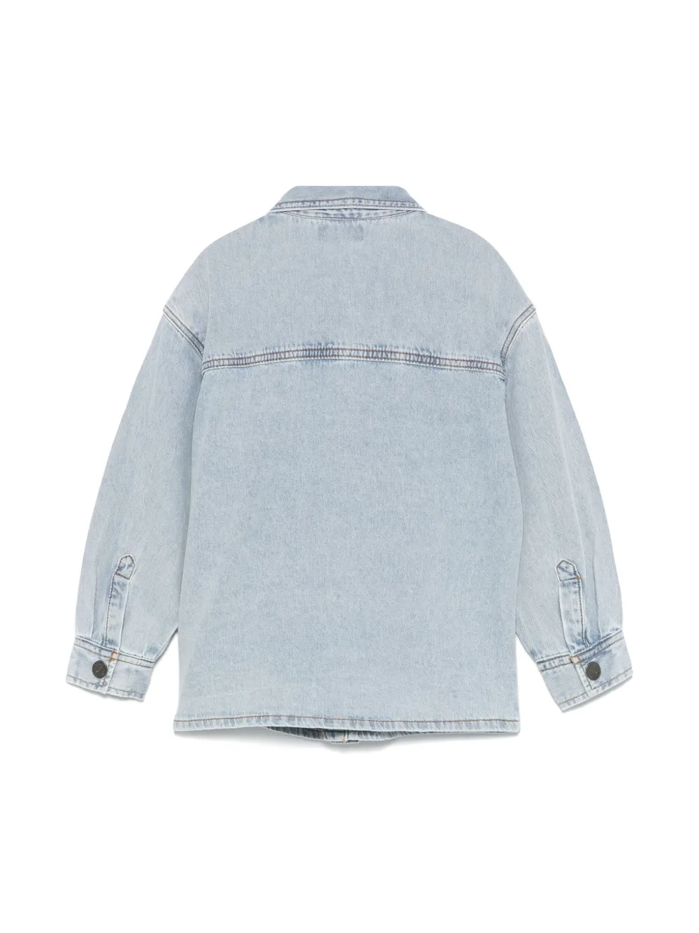 Moschino Kids Teddy Bear-print denim shirt - Blauw