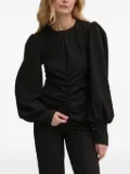 Gestuz balloon-sleeve gathered top - Black