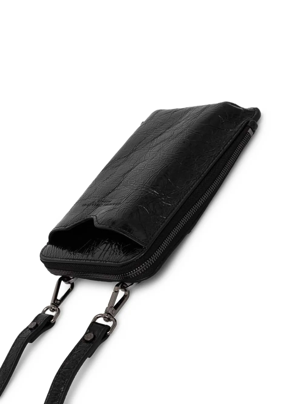 GIANNI CHIARINI leather phone case - Zwart