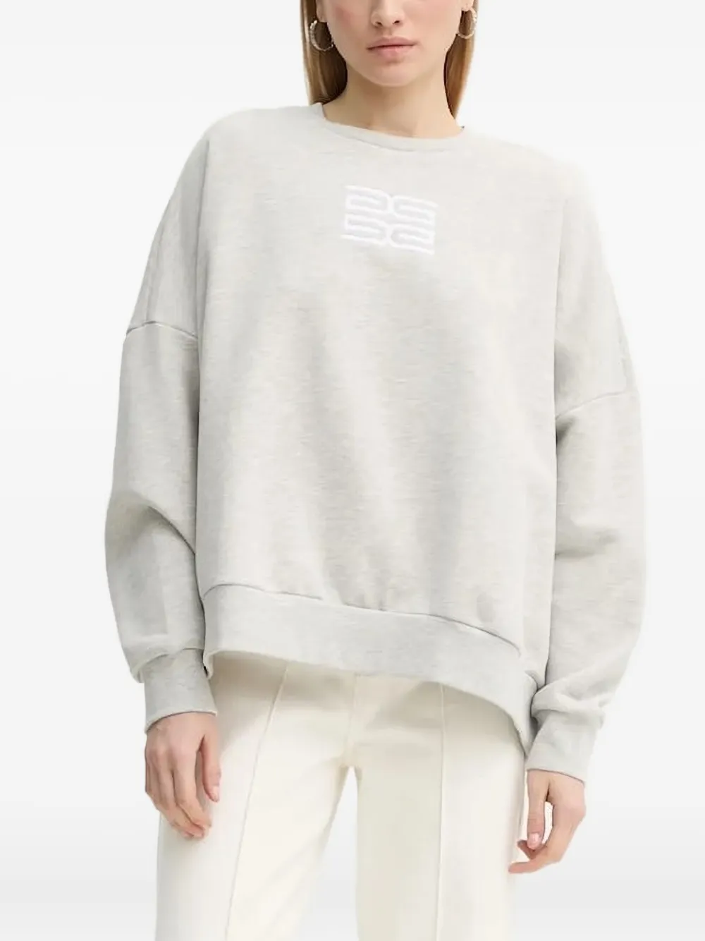 Gestuz Logo-embroidered Sweatshirt In White