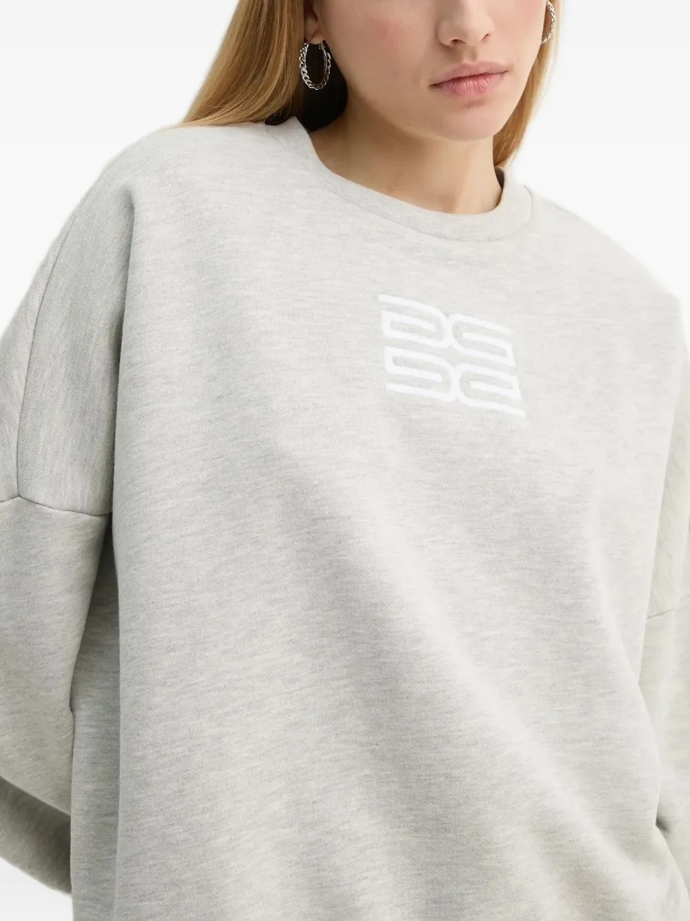 Gestuz Sweater met geborduurd logo Grijs