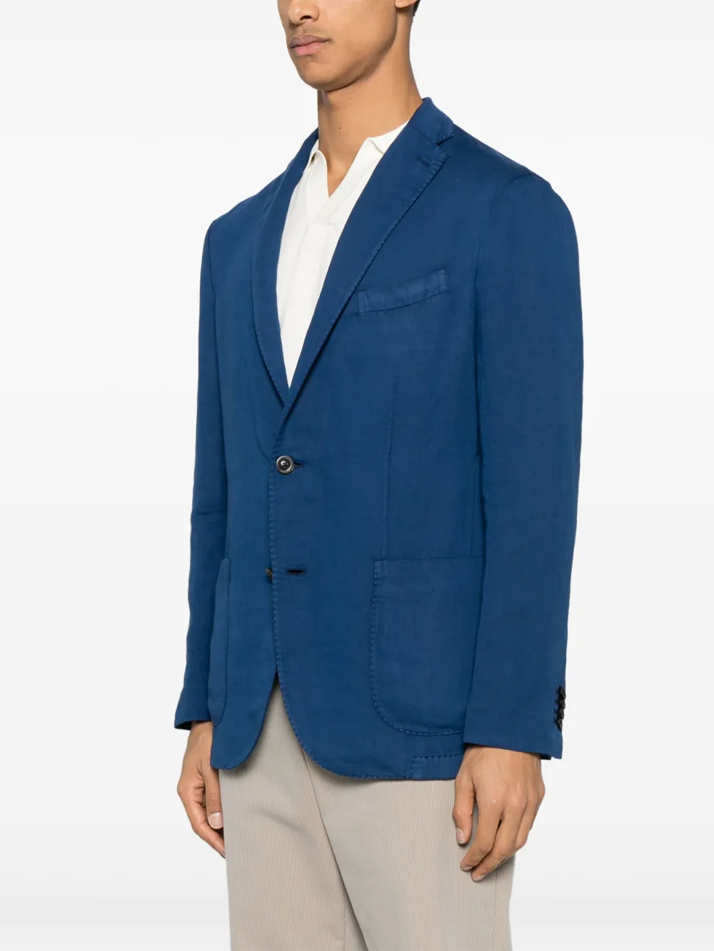 Boglioli Blazer met enkele rij knopen Blauw