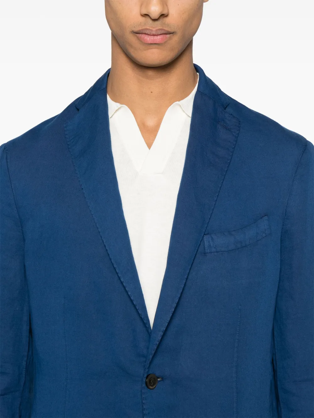 Boglioli Blazer met enkele rij knopen Blauw